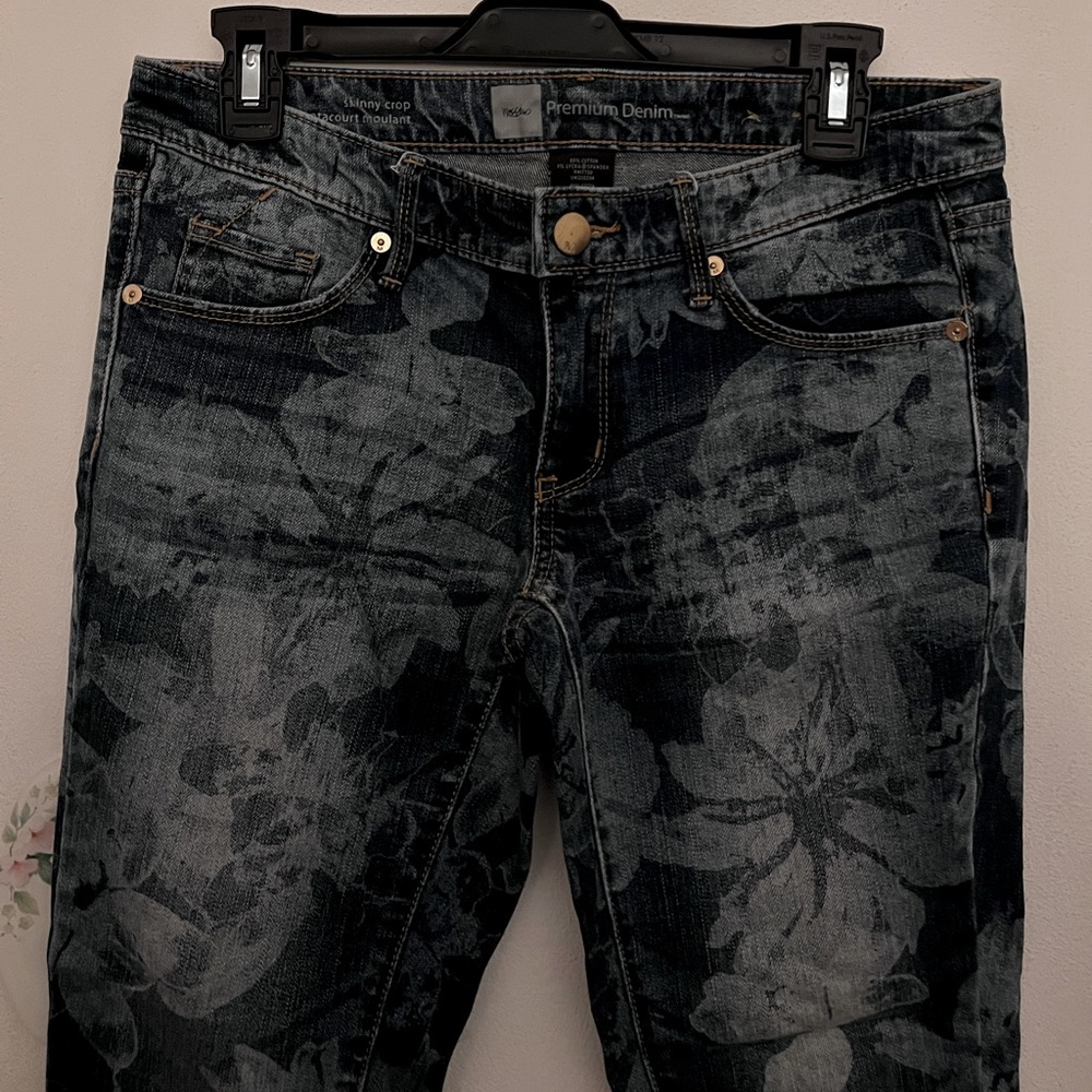 Floral Printed Jeans